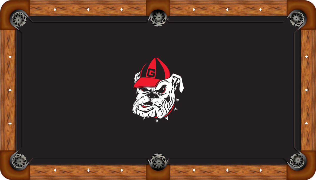 Georgia Bulldogs 9 foot Custom Pool Table Felt