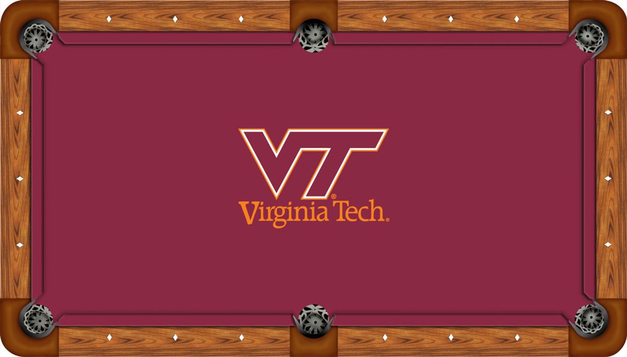 Virginia Tech Hokies 9 foot Custom Pool Table Felt