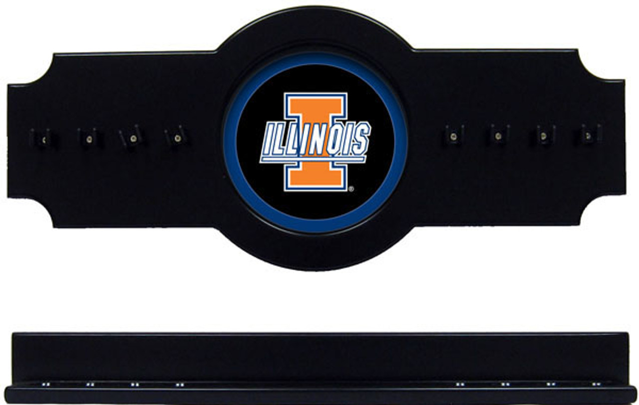 Illinois Fighting Illini 8 Cue Wall Rack