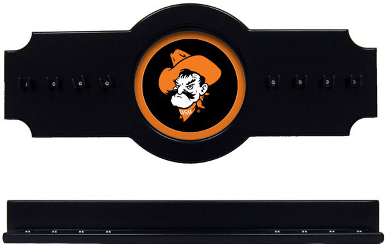 Oklahoma St. Cowboys 8 Cue Wall Rack