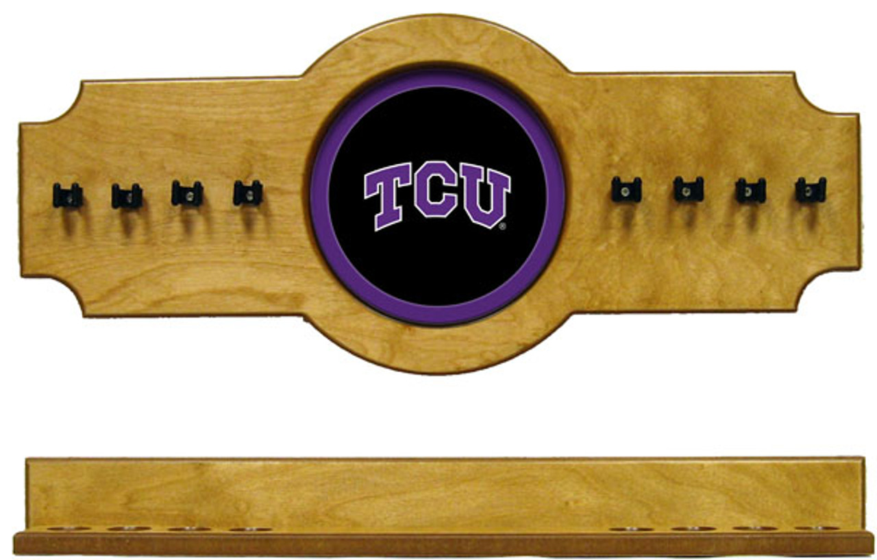 TCU Horned Frogs 8 Cue Wall Rack