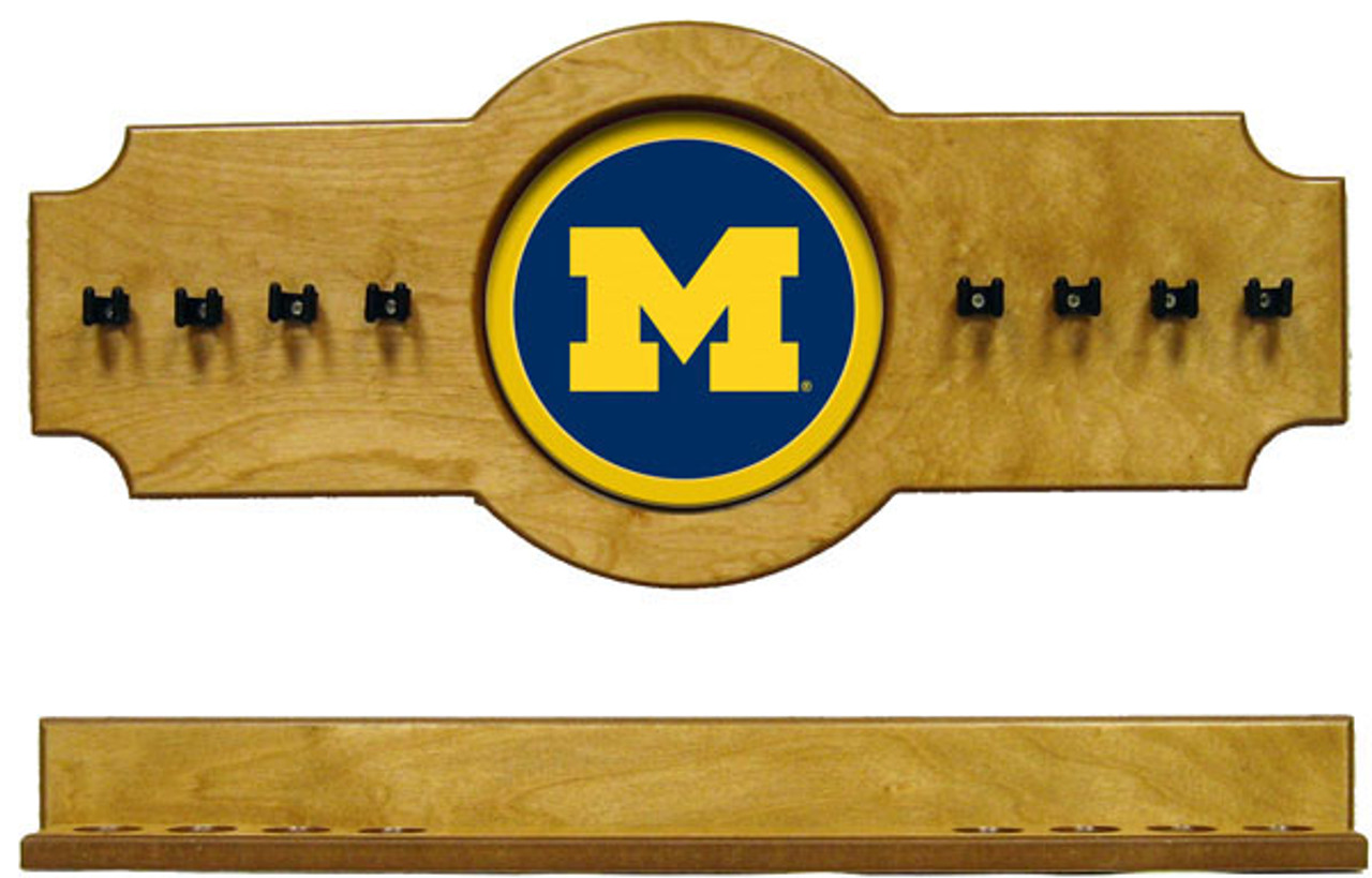 Michigan Wolverines 8 Cue Wall Rack