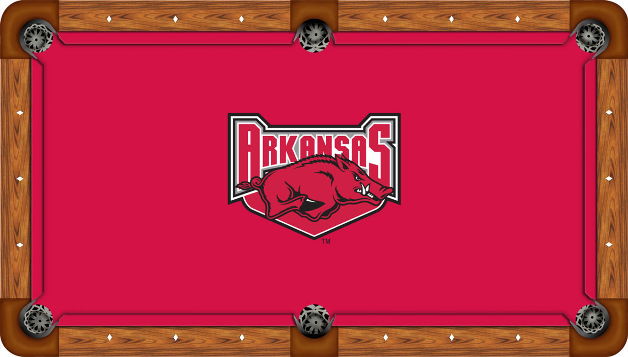 Arkansas Razorbacks 9 foot Custom Pool Table Felt