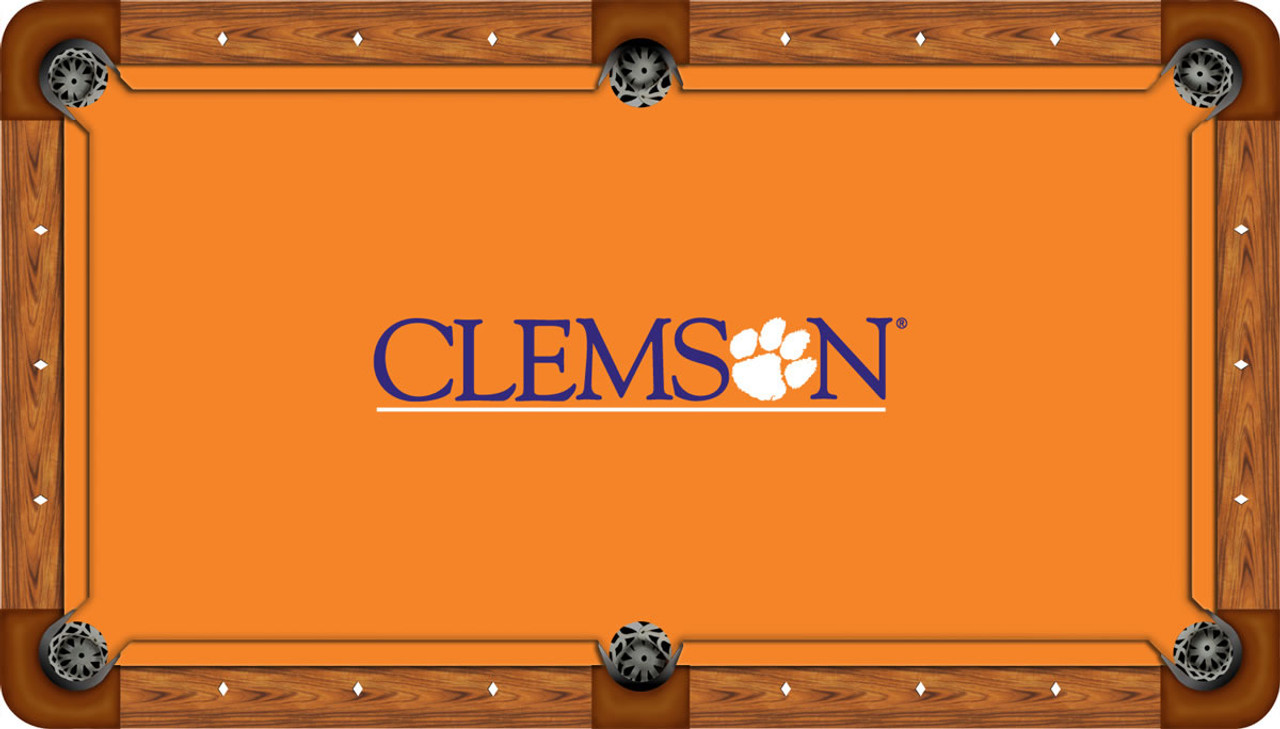 Clemson Tigers 7 foot Custom Pool Table Felt