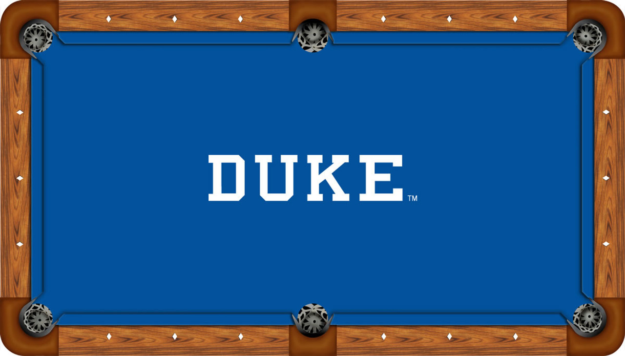 Duke Blue Devils 9 foot Custom Pool Table Felt