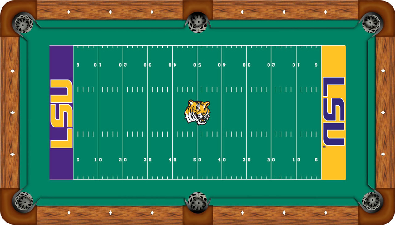 LSU Tigers 9 foot Custom Pool Table Felt