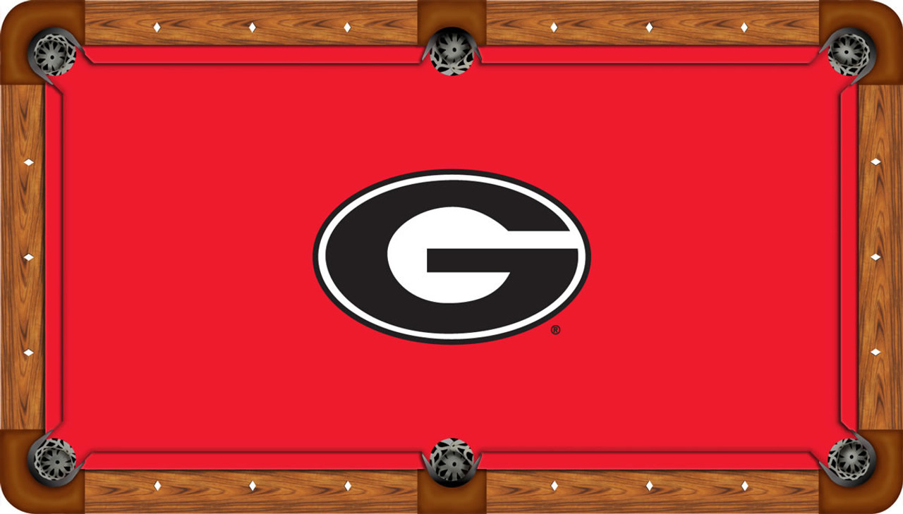 Georgia Bulldogs 9 foot Custom Pool Table Felt