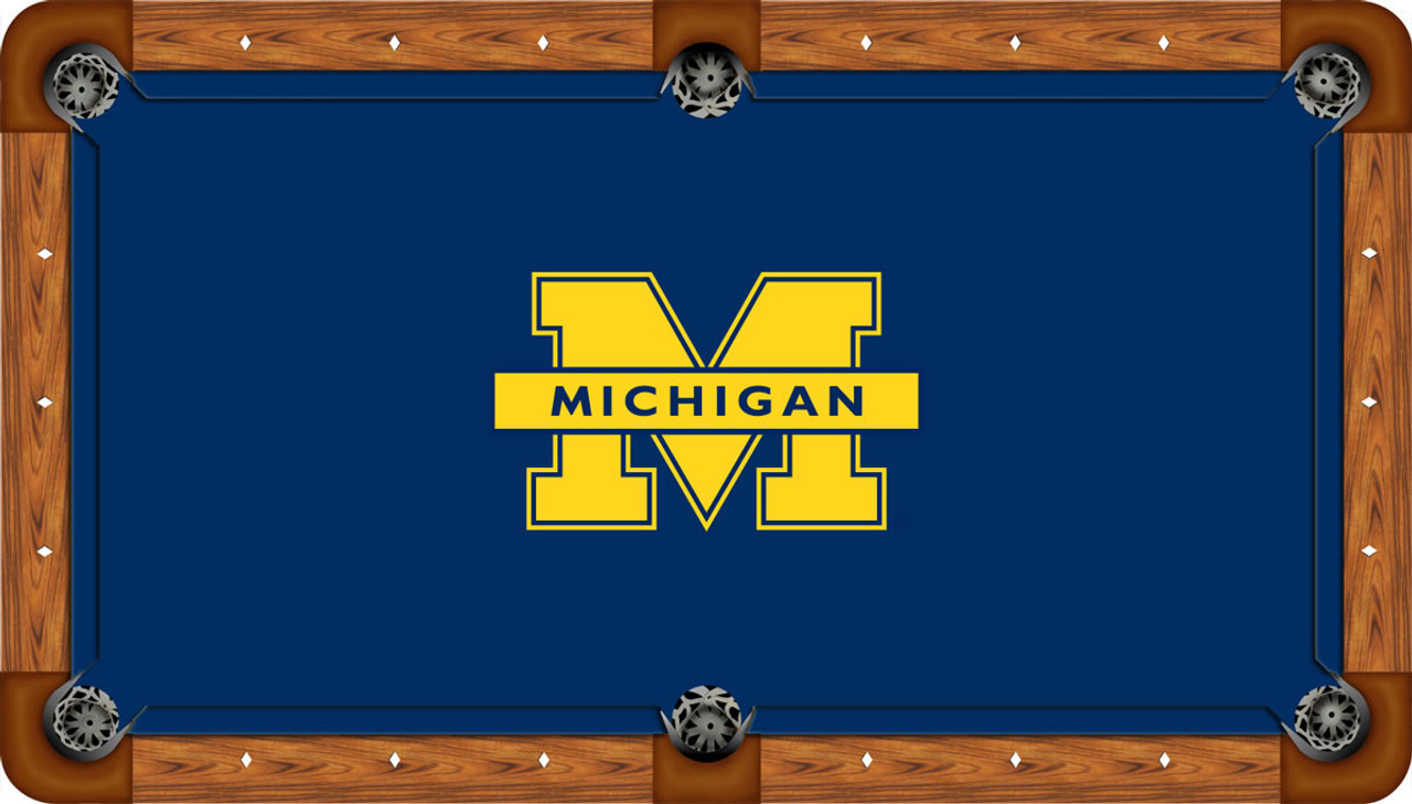 Michigan Wolverines 9 foot Custom Pool Table Felt