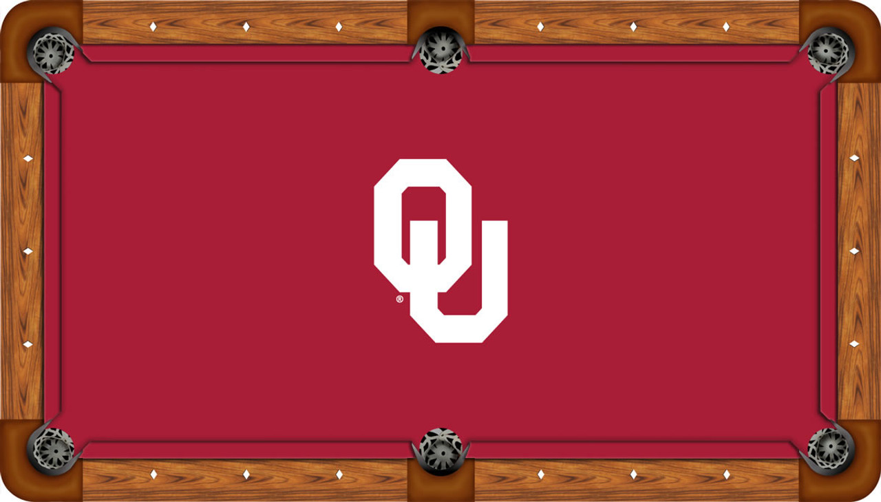 Oklahoma Sooners 8 foot Custom Pool Table Felt