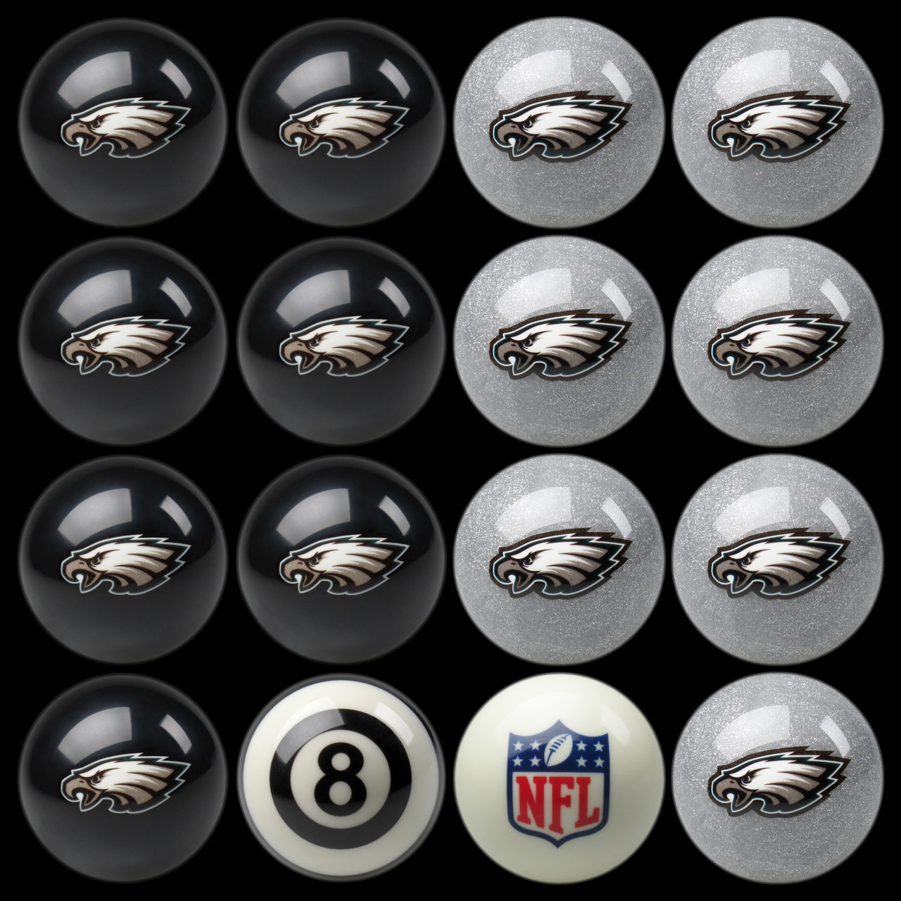 Philadelphia Eagles Pool Balls