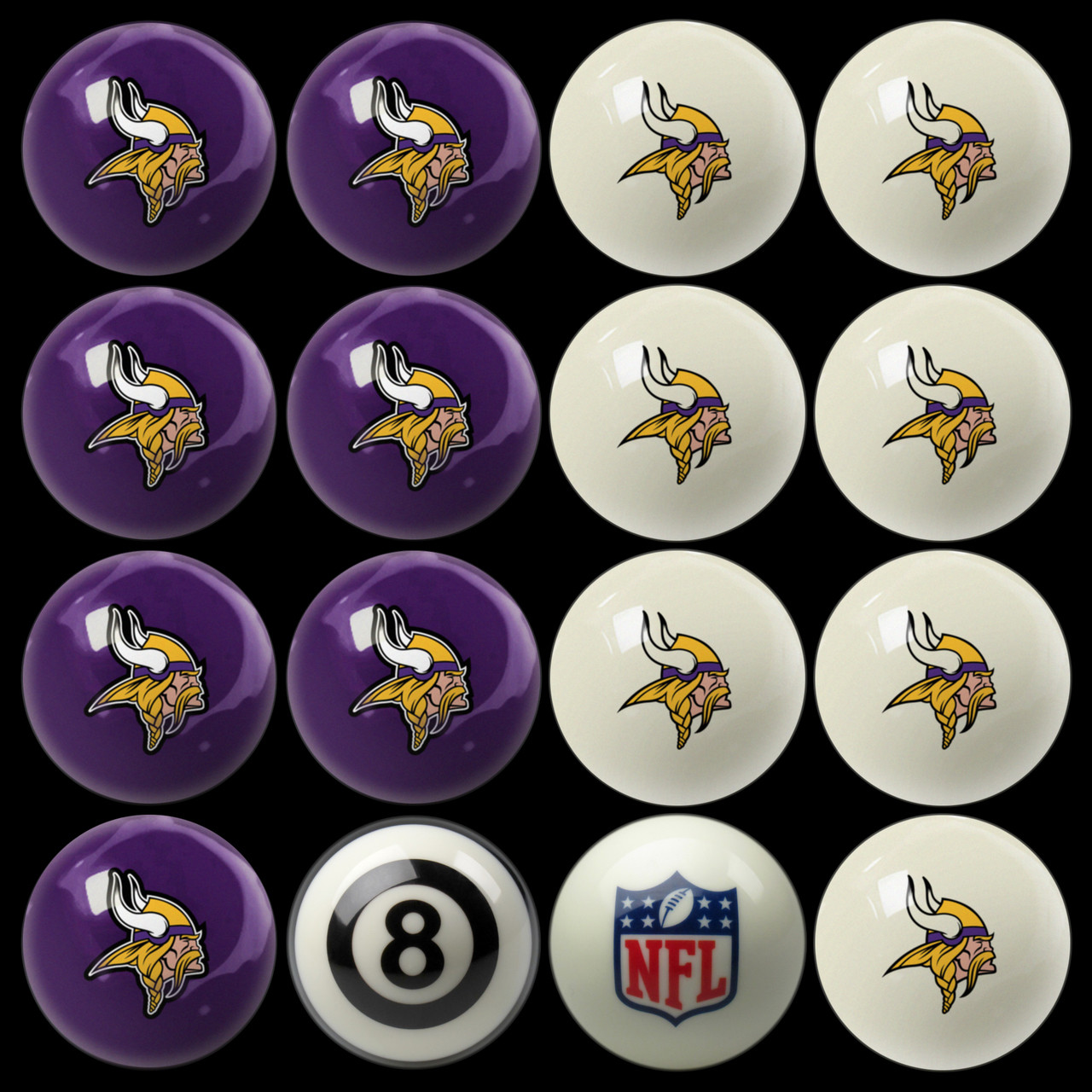 Minnesota Vikings Pool Balls