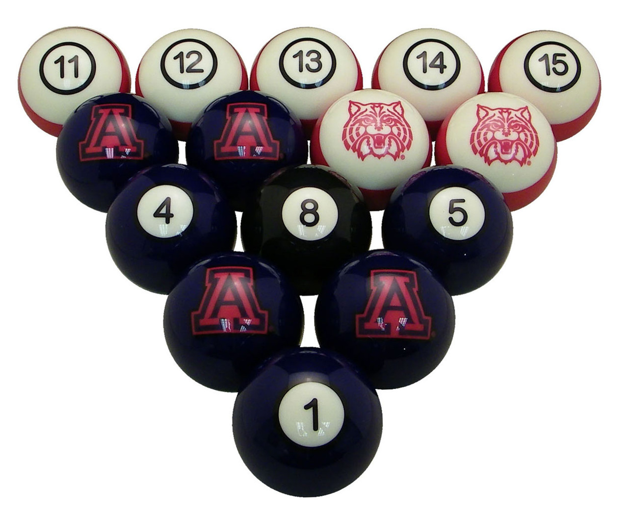 Arizona Wildcats Numbered Billiard Ball Set