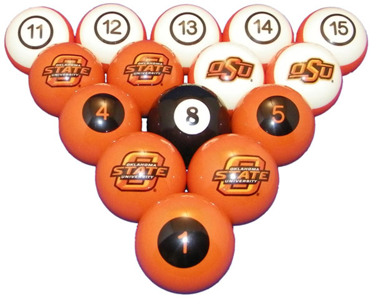 Oklahoma State Cowboys Numbered Billiard Ball Set