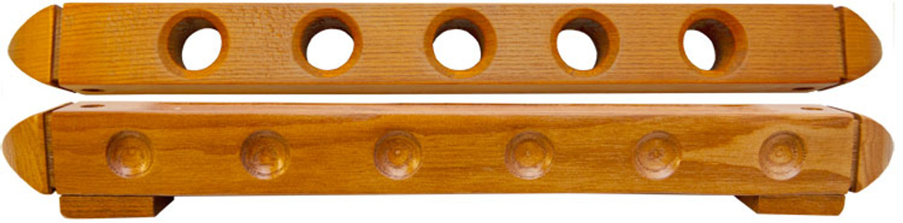 Roman Style 5 Cue Wall Rack with Holes