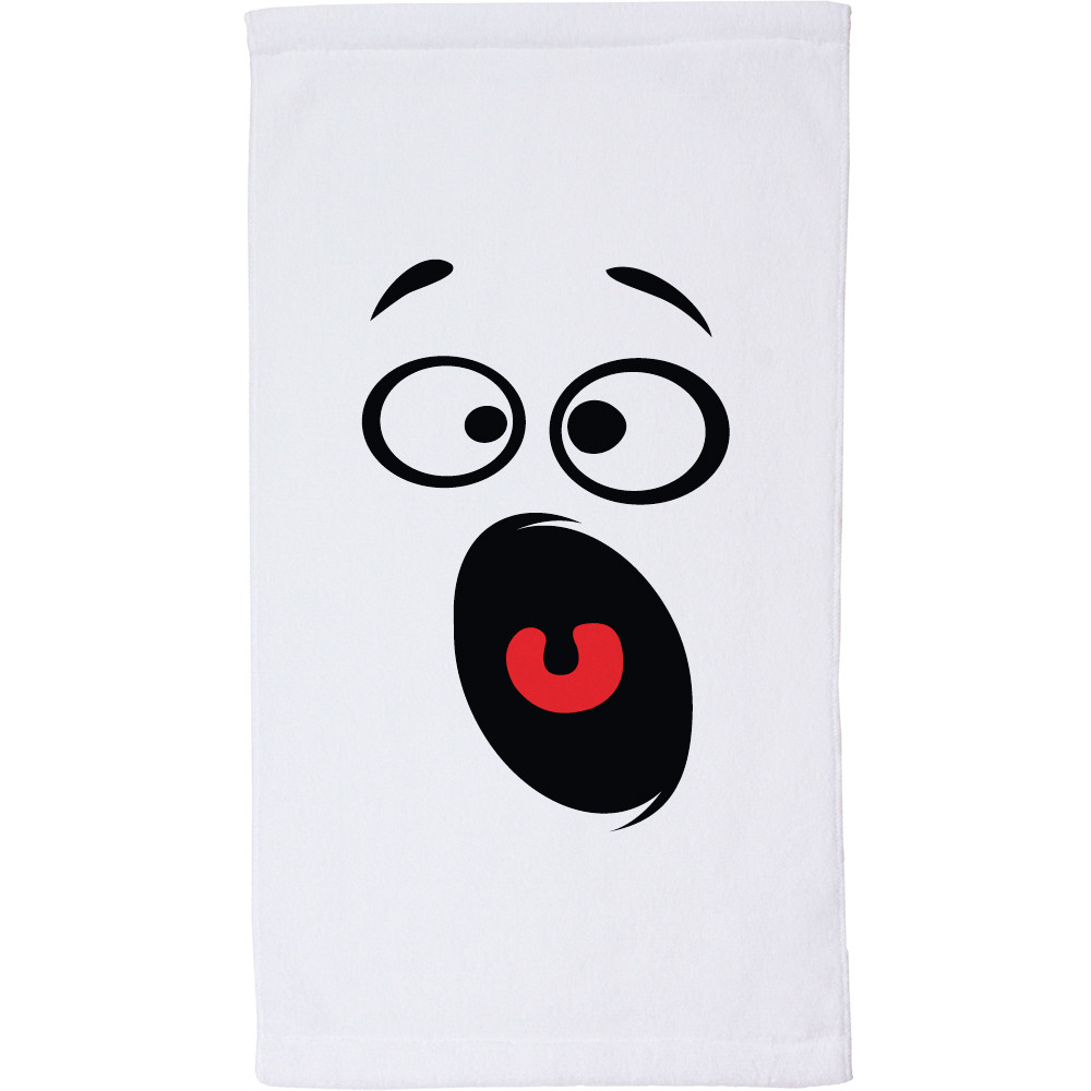 Shocked Face Plush Microfiber Velour Towel | CueSight.com
