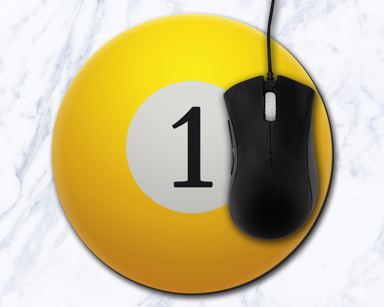 One Ball 8 inch Round Mousepad