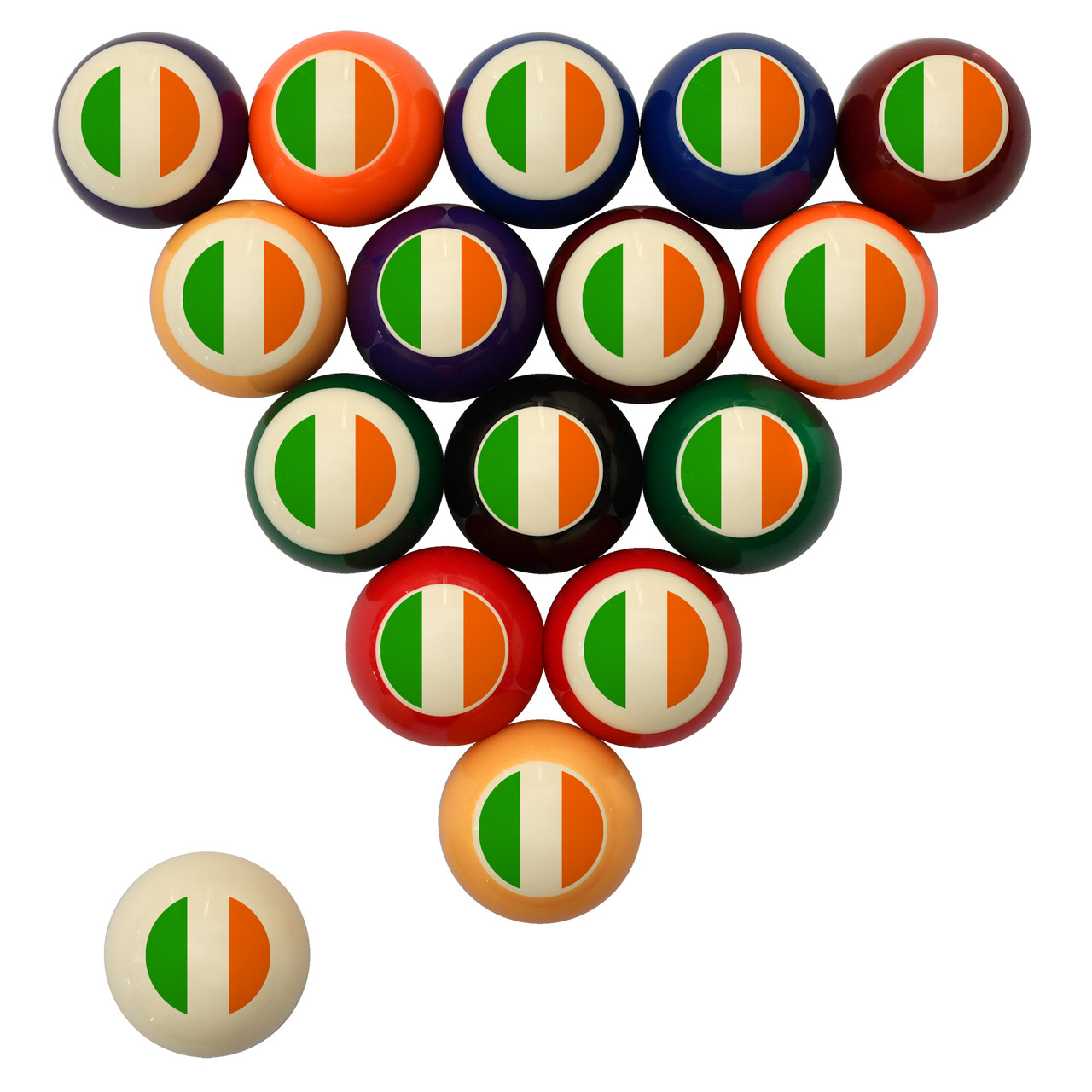 Flag of Ireland Billiard Ball Set