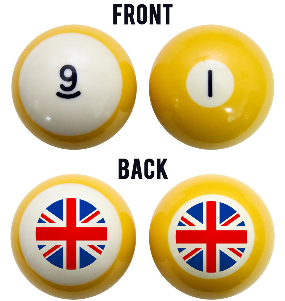 Union Jack Flag Billiard Ball Set