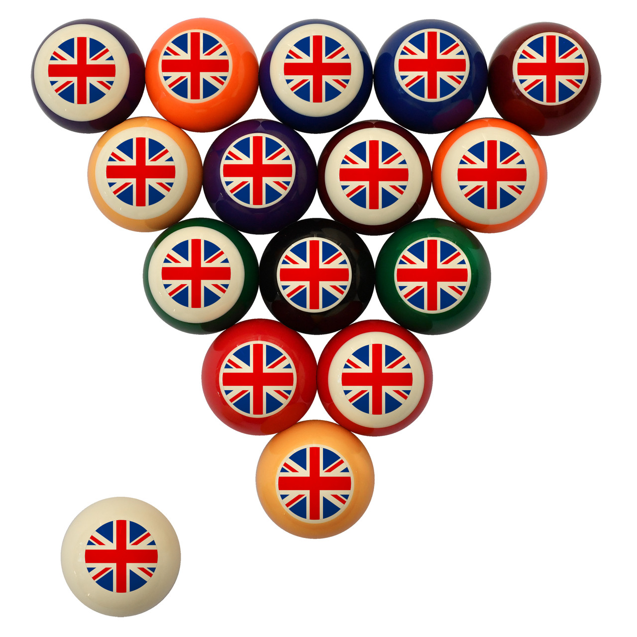 Union Jack Flag Billiard Ball Set