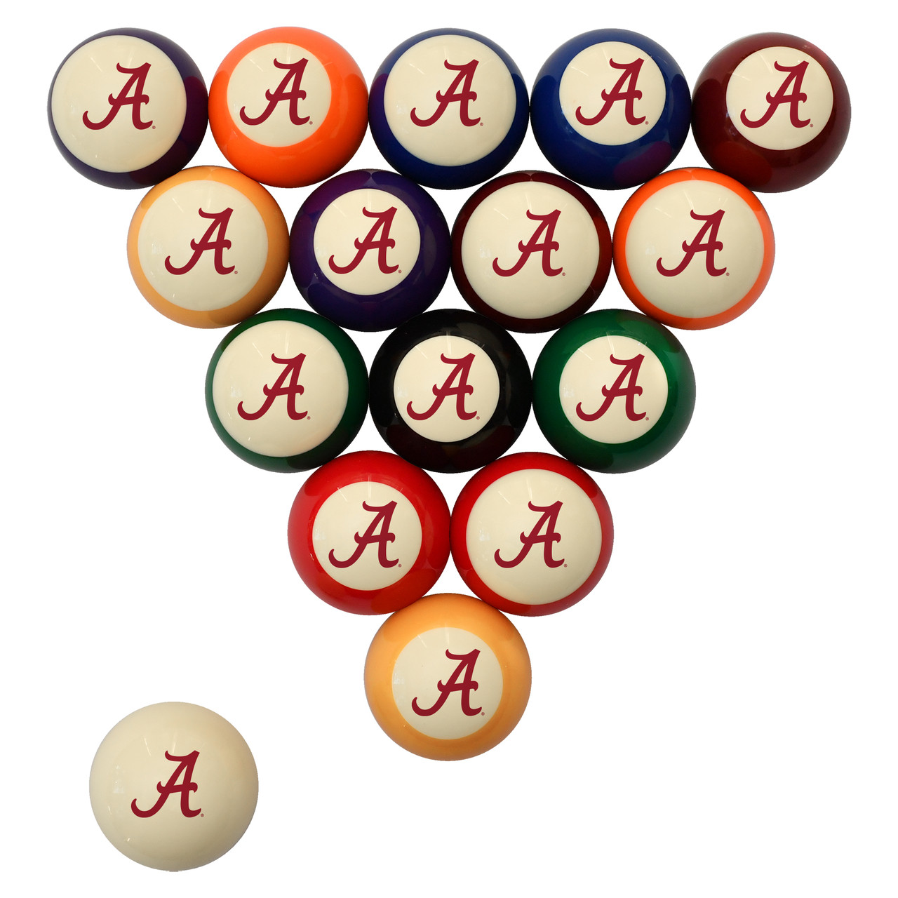 Alabama Crimson Tide Billiard Ball Set - Standard Colors