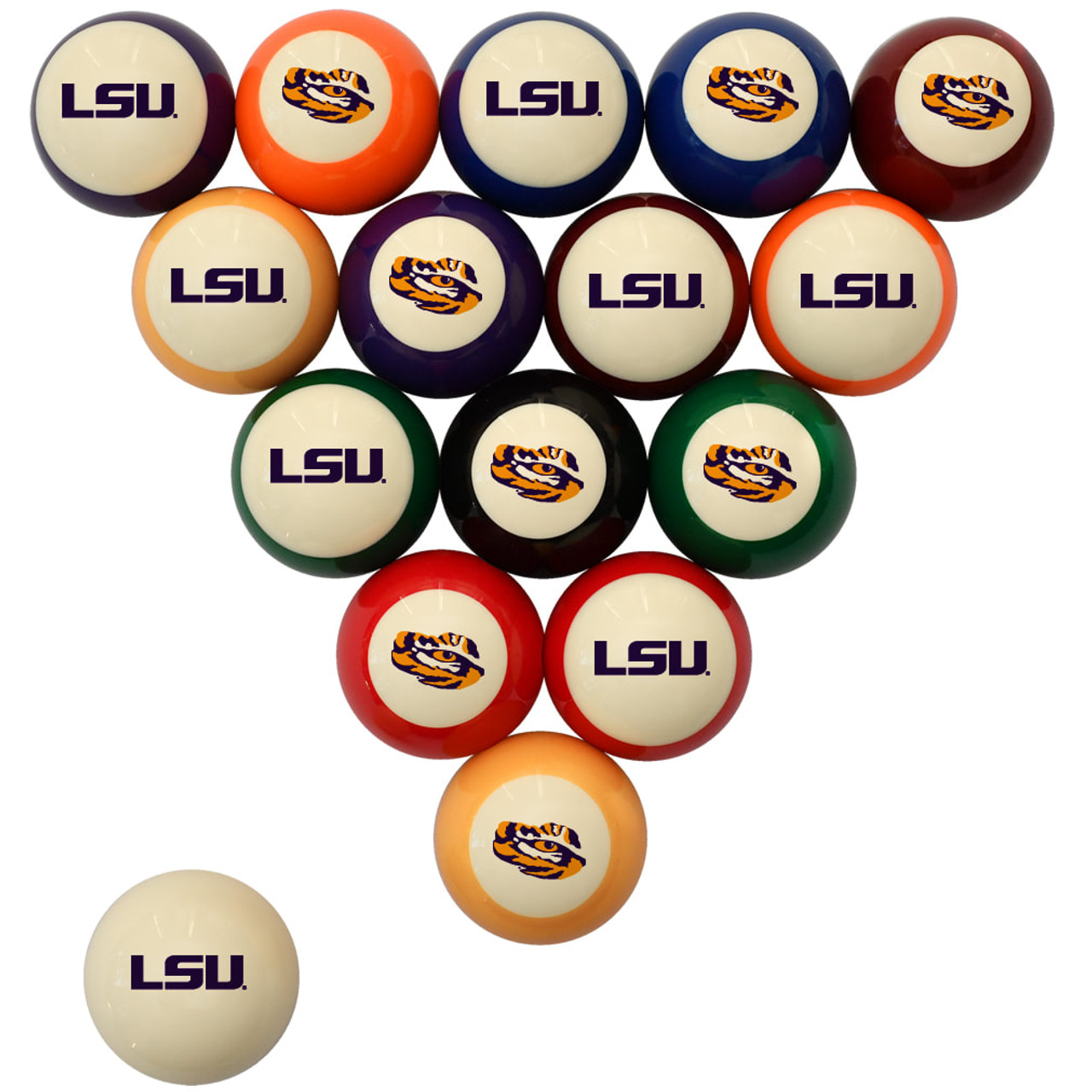 LSU Tigers Billiard Ball Set - Standard Colors