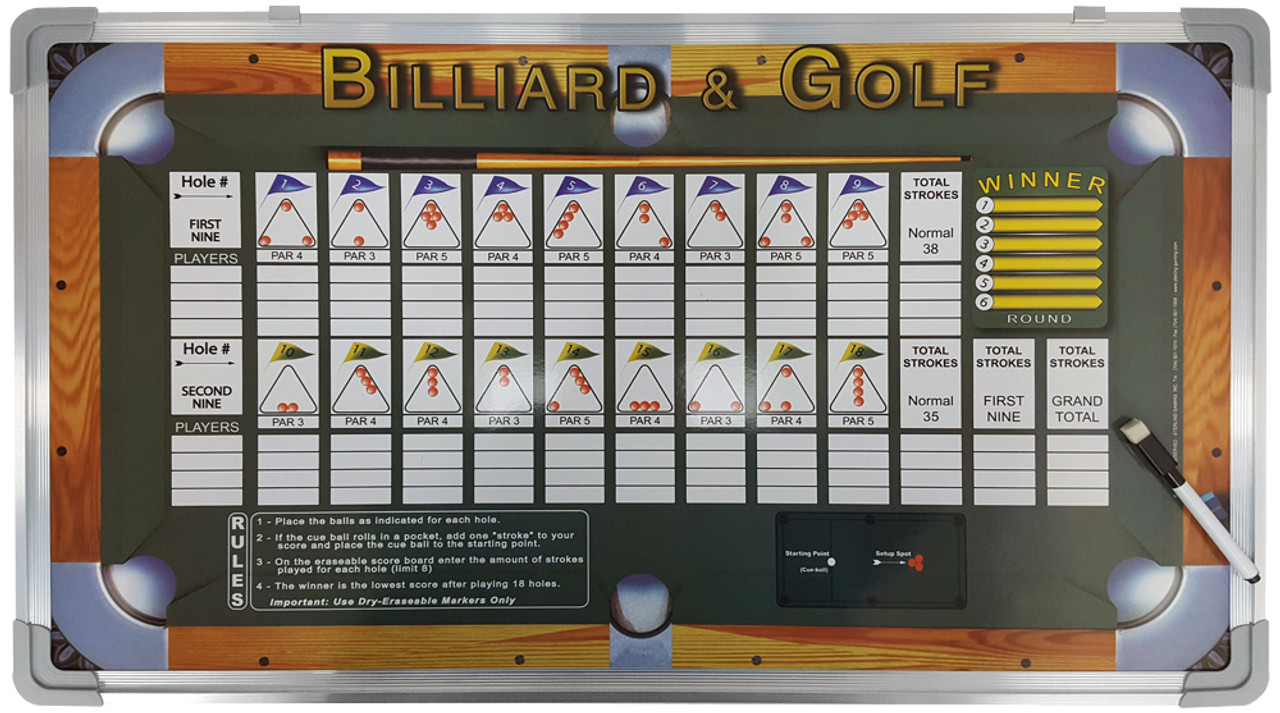 Billiard & Golf Wall-Mounted Scoreboard Game