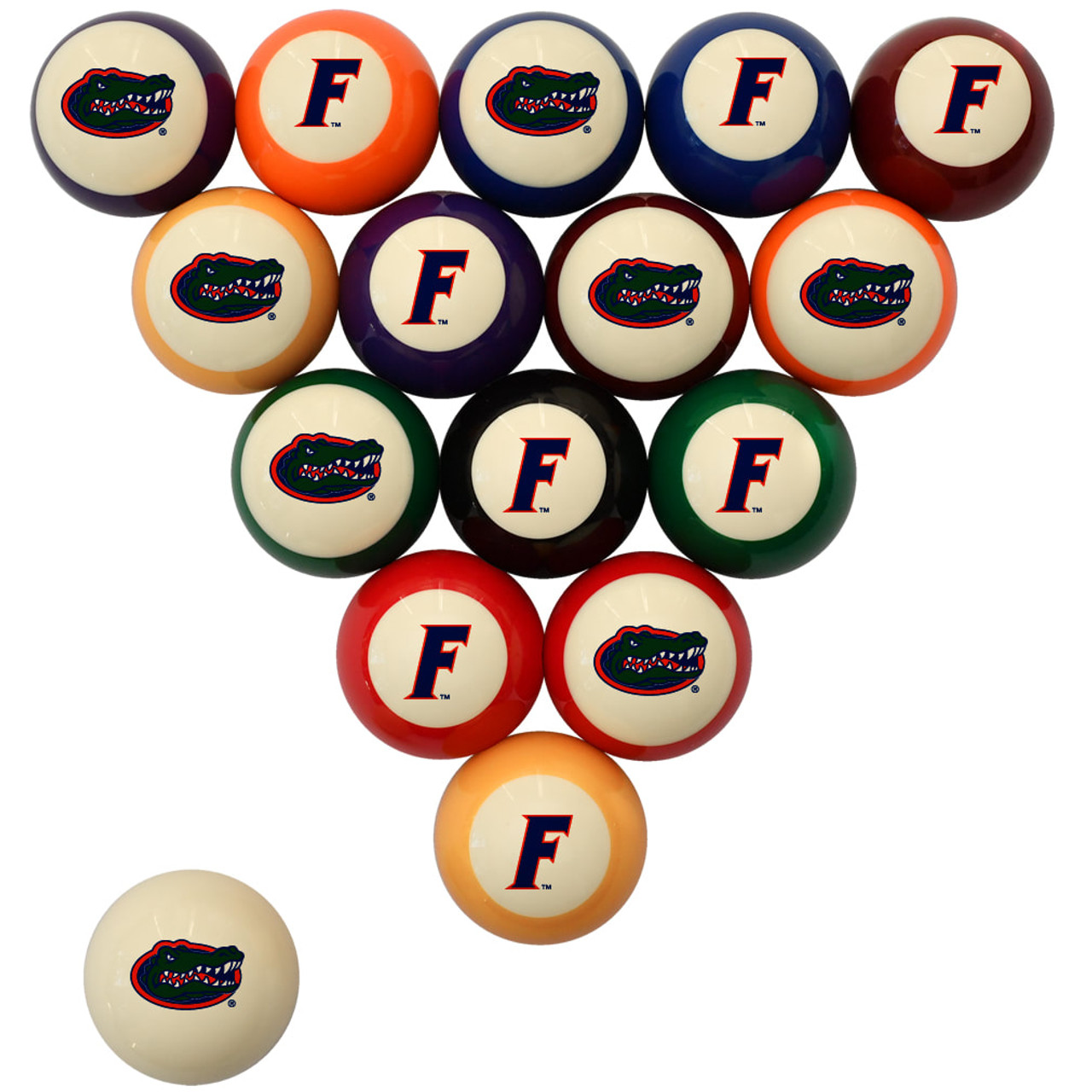 Florida Gators Billiard Ball Set - Standard Colors 