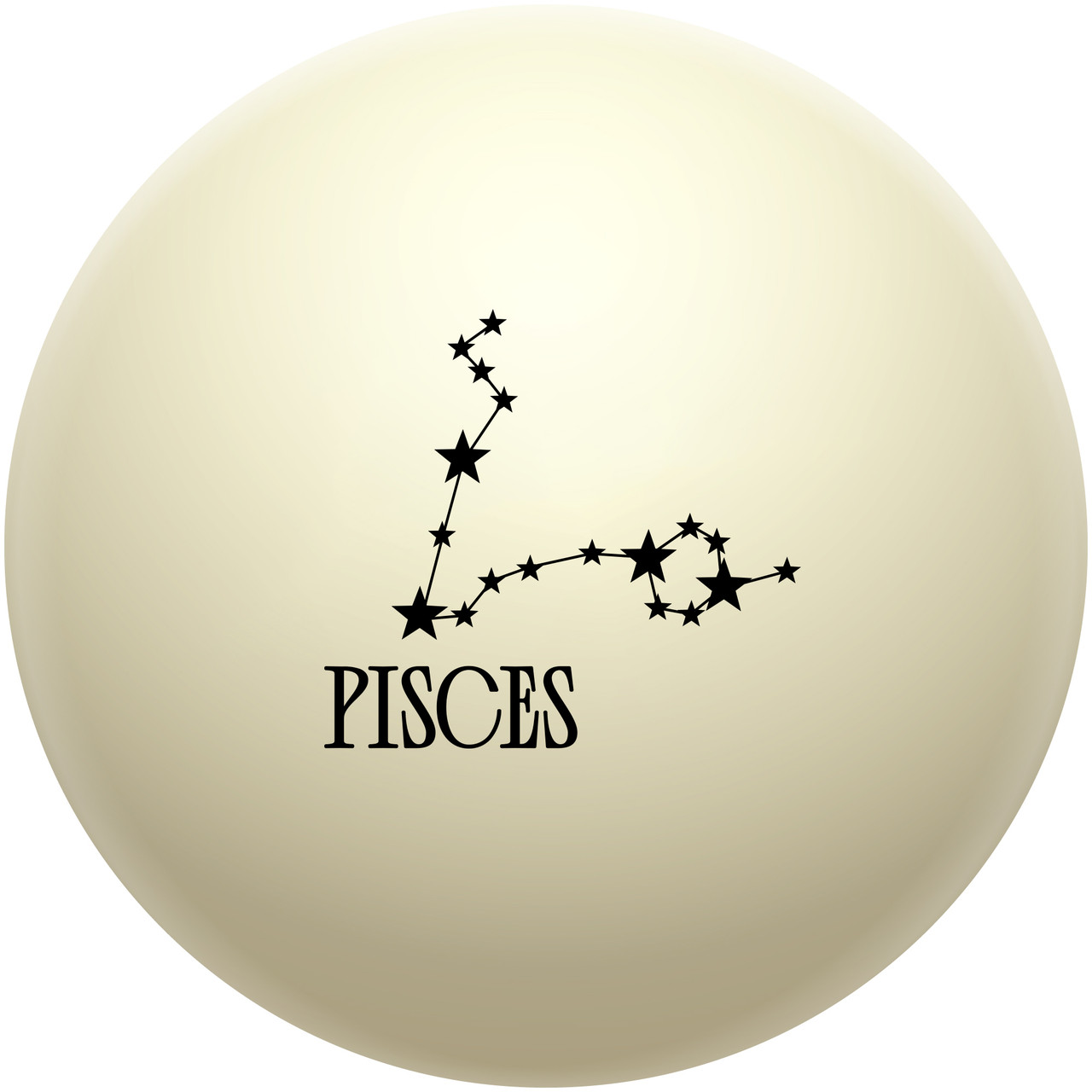 Astrological Constellation: Pisces Cue Ball