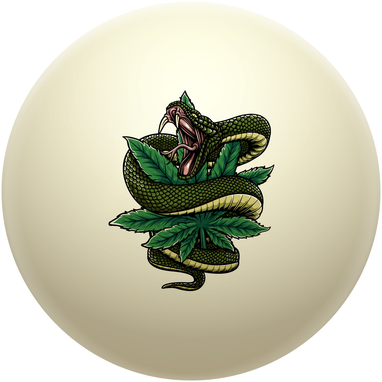 Dope Entwined Green Viper Cue Ball