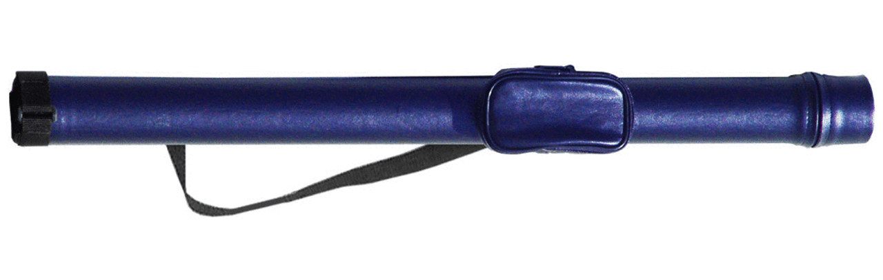 Round Blue Pool Cue Case for 1 Cue