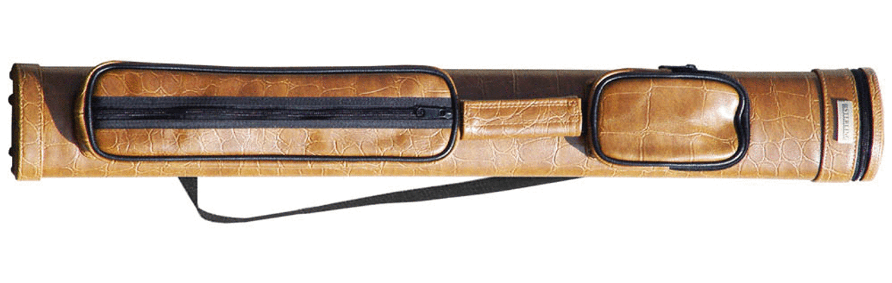 Sterling Brown Designer Pool Cue Case for 2 Cues