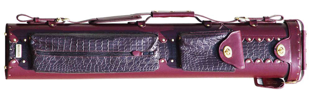 Sterling Burgundy Pro Pool Cue Case for 2 Butts, 4 Shafts