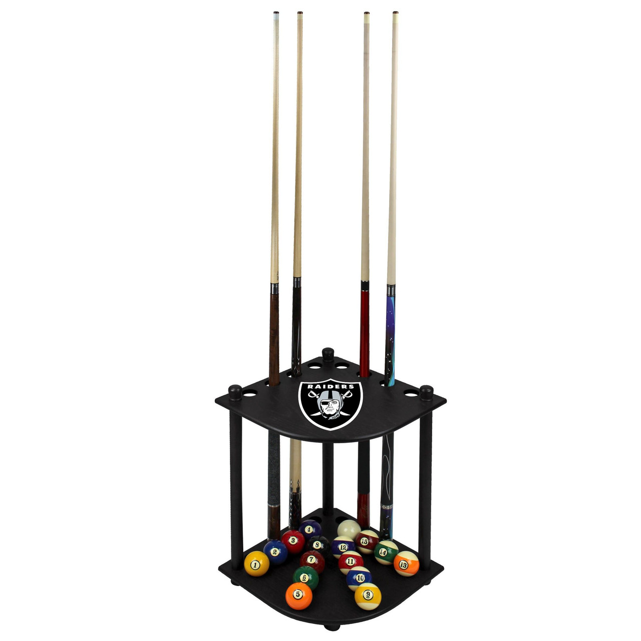 Las Vegas Raiders Corner Pool Cue Rack