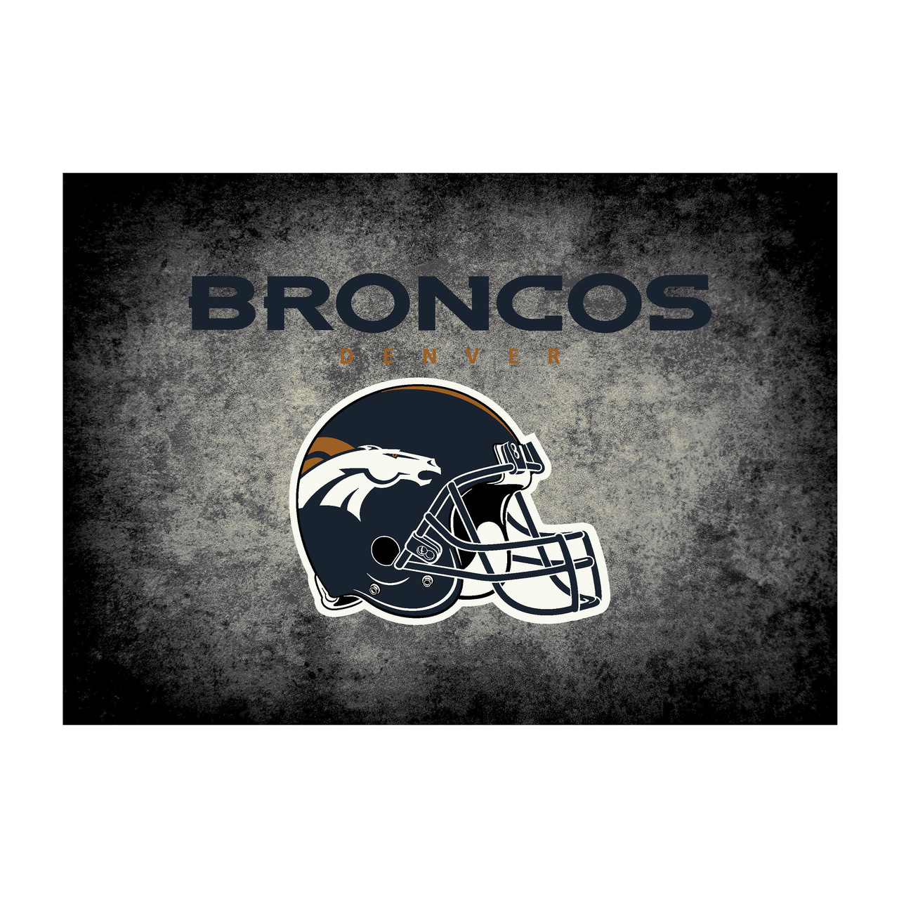 Denver Broncos 4x6 ft Distressed Rug