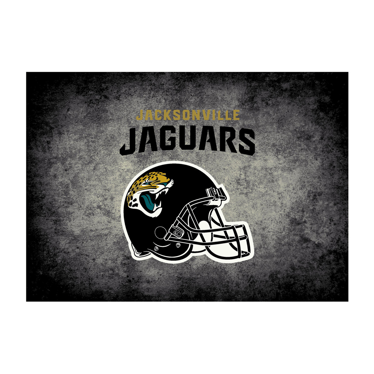 Jacksonville Jaguars 8x11 ft Distressed Rug