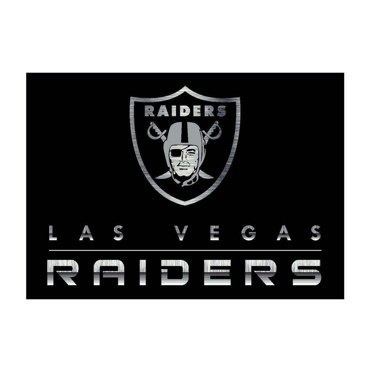 Las Vegas Raiders 8x11 ft Chrome Rug