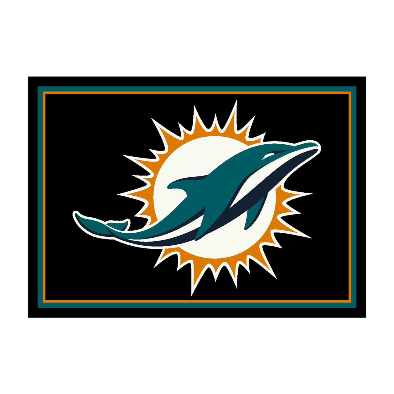 Miami Dolphins 6x8 ft Spirit Rug