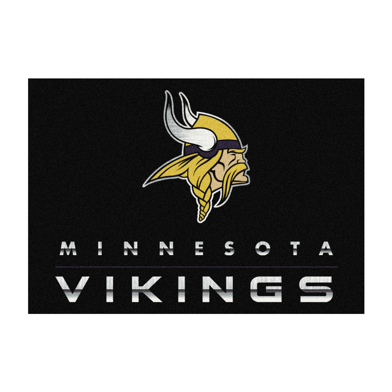 Minnesota Vikings 8x11 ft Chrome Rug