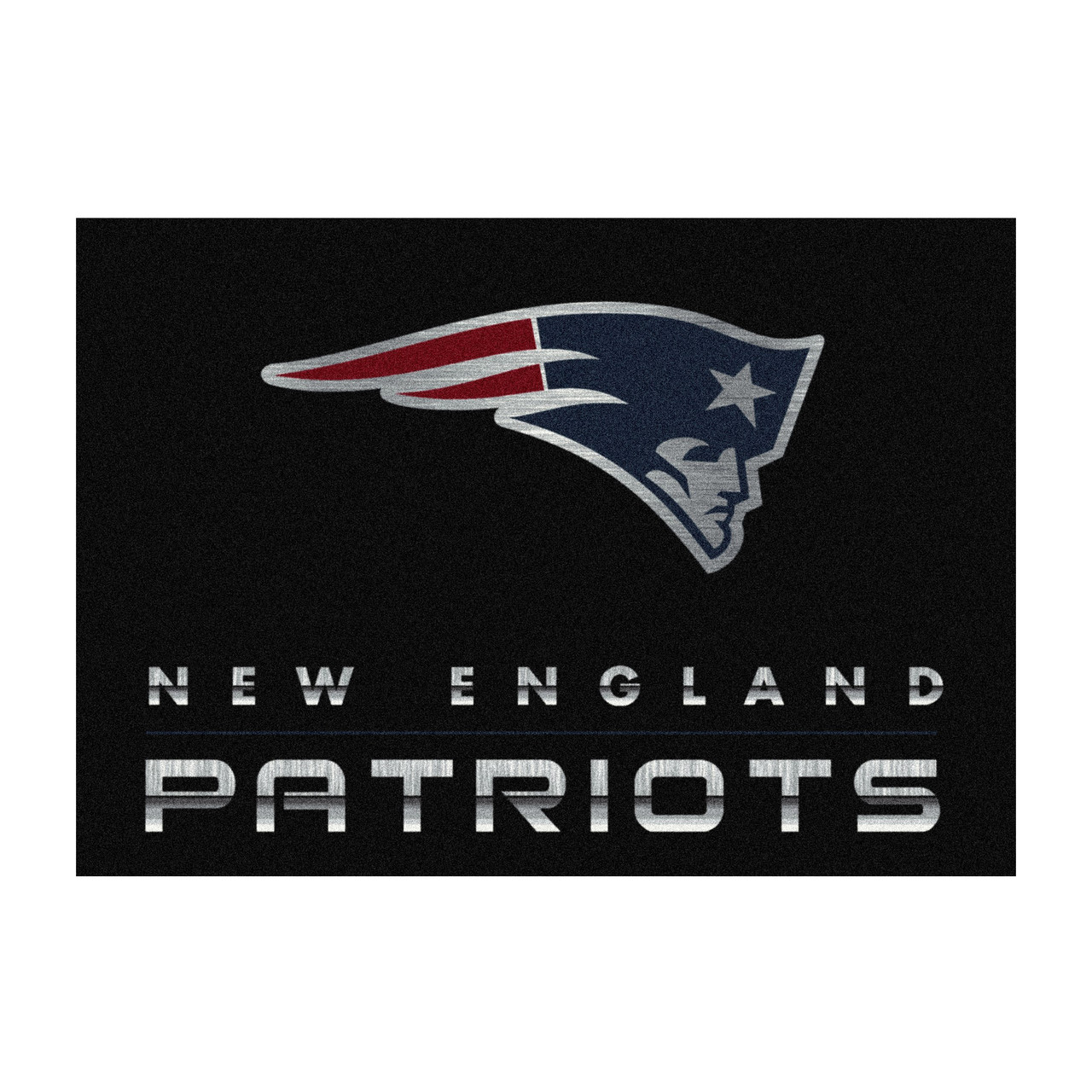 New England Patriots 8x11 ft Chrome Rug