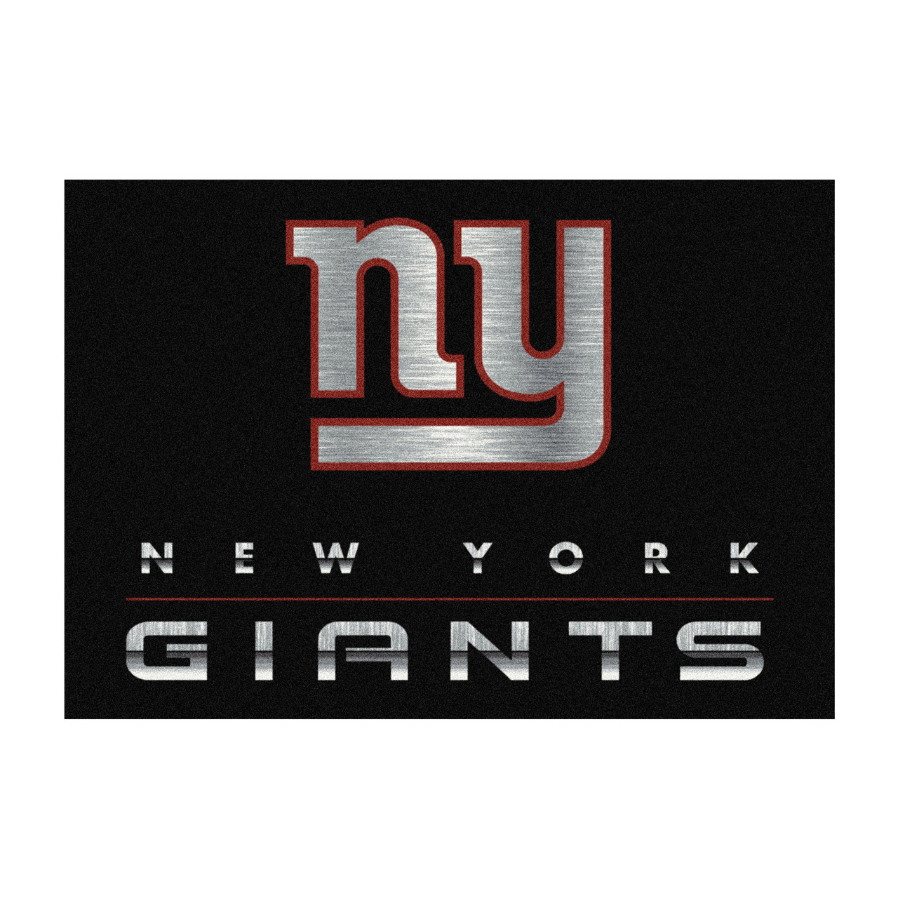 New York Giants 4x6 ft Chrome Rug