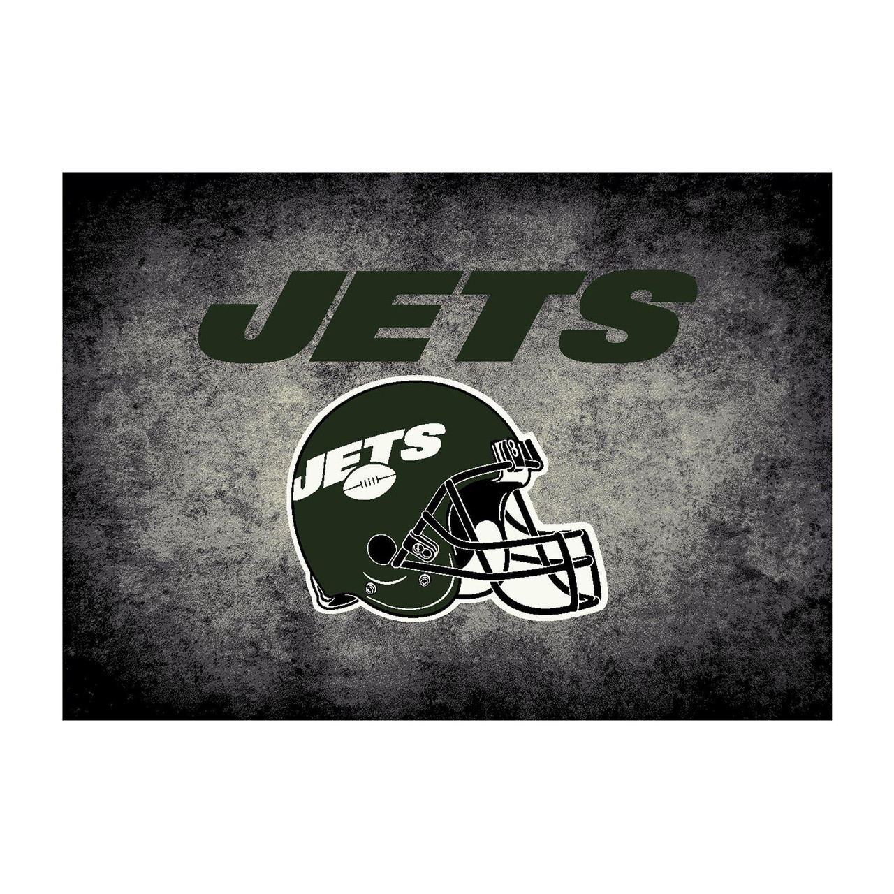 New York Jets 8x11 ft Distressed Rug