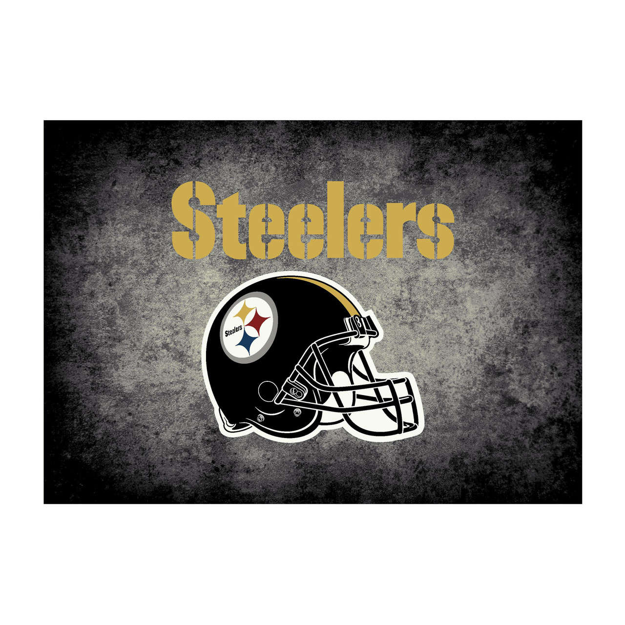 Pittsburgh Steelers 6x8 ft Distressed Rug