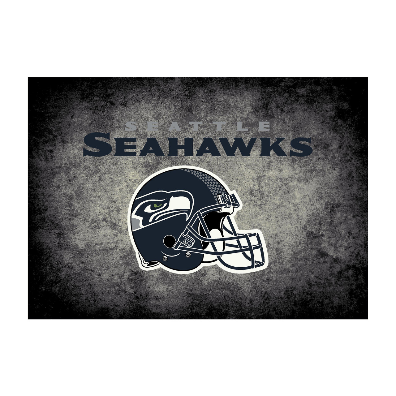 Seattle Seahawks 4x6 ft Distressed Rug