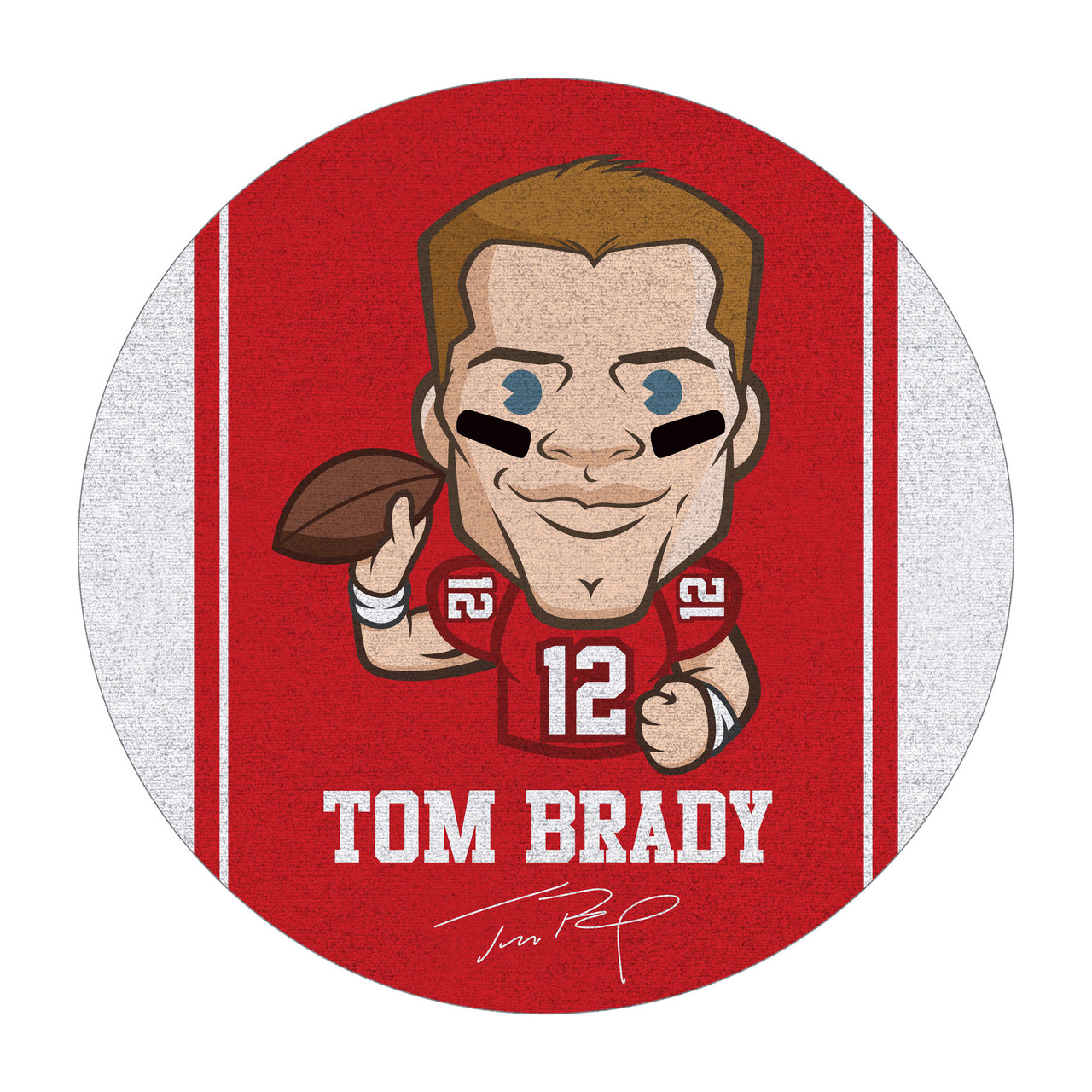 Tom Brady 64" Round Area Rug