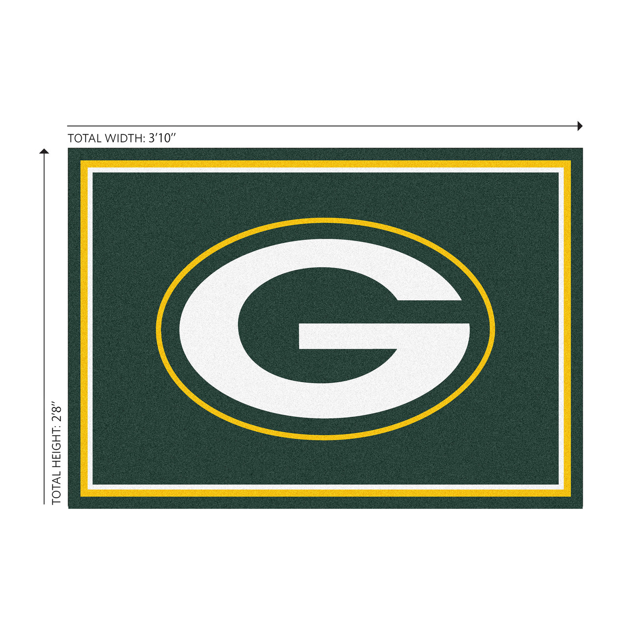 Green Bay Packers 3 x 4 ft Area Rug