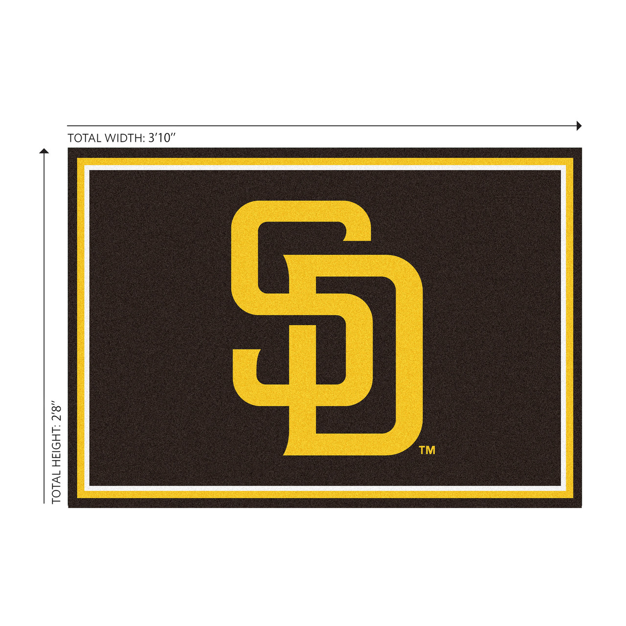 San Diego Padres 3 x 4 ft Area Rug