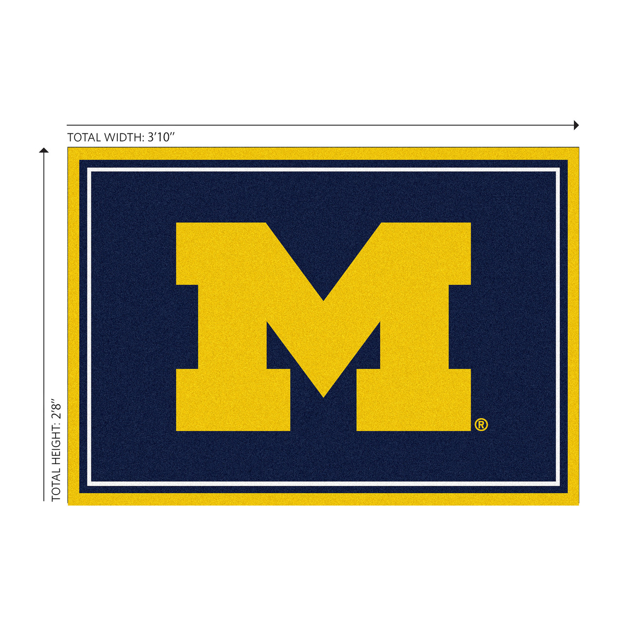 Michigan Wolverines 3 x 4 ft Area Rug