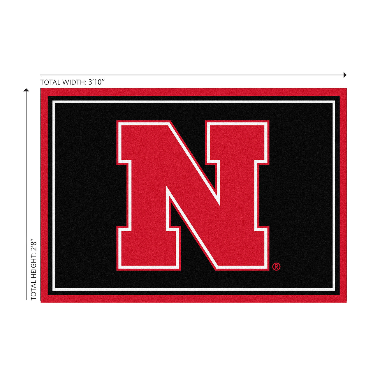 Nebraska Cornhuskers 3 x 4 ft Area Rug