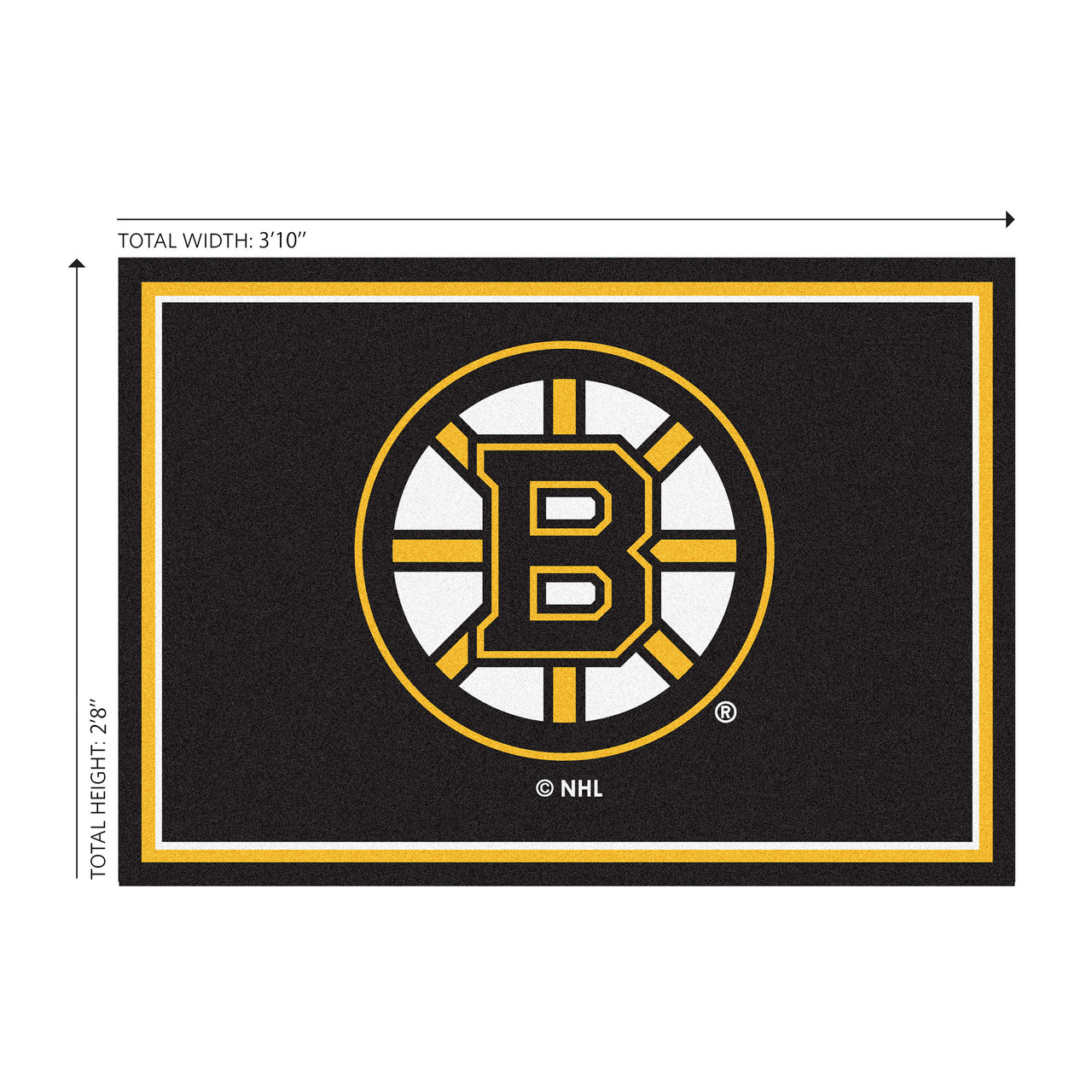 Boston Bruins 3 x 4 ft Area Rug
