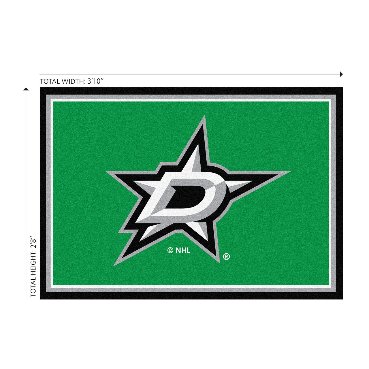 Dallas Stars 3 x 4 ft Area Rug